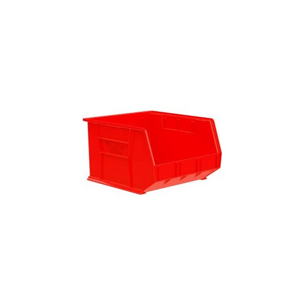 Hang & Stack Storage Bin, Plastic, Red, 3 PK